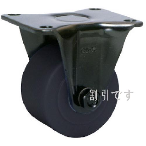 シシク　低床中荷重用固定キャスター　６５径　ＭＣＭＯ車輪　黒　