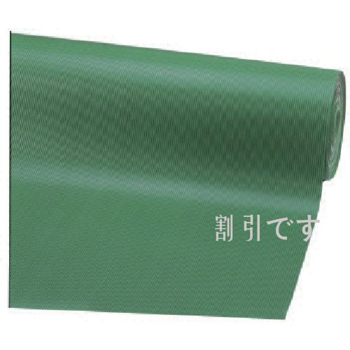 コンドル　床保護シート　ゴム筋入長マット　幅１０００ｍｍ×２０ｍ　３ｍｍ厚　緑