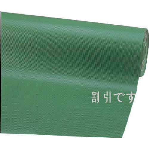 コンドル　床保護シート　ゴム筋入長マット　幅１０００ｍｍ×２０ｍ　５ｍｍ厚　緑