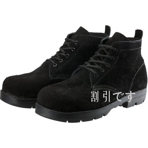 シモン　耐熱安全編上靴ＨＩ２２黒床耐熱　２４．０ｃｍ　