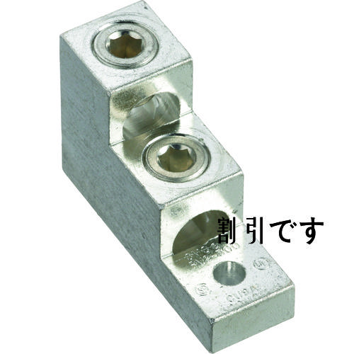 パンドウイット　アルミ製メカニカルコネクター　１穴垂直方向２バレルラグ　電線サイズＡＷＧ６－３００ｋｃｍｉｌ　ＬＡＭ２ＳＡ３００－５６－３　
