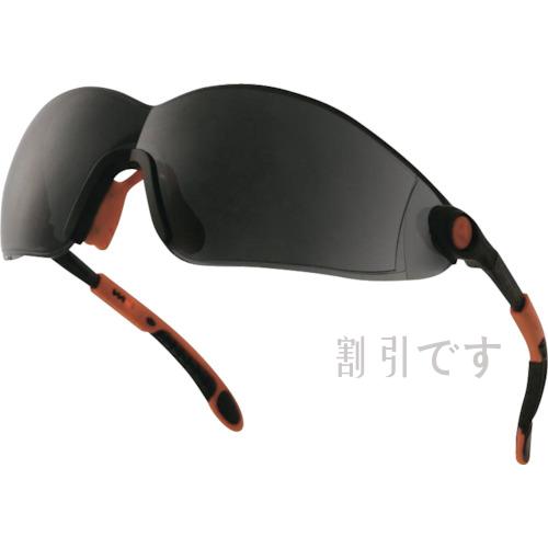 デルタプラス　ＶＵＬＣＡＮＯ２　ＳＭＯＫＥ／一眼型安全メガネ（硬化処理＆防曇）スモーク　
