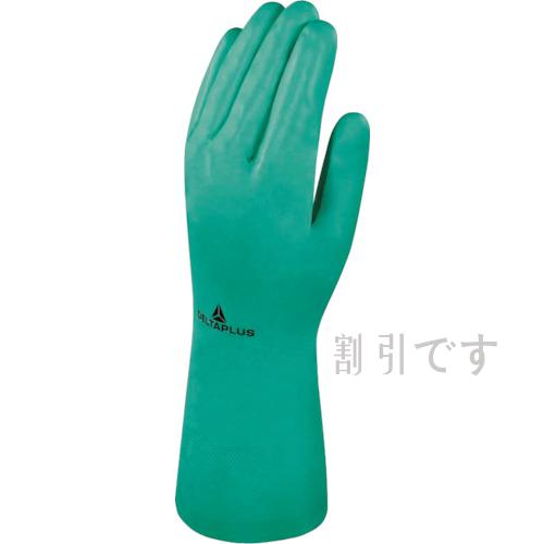 デルタプラス　ＮＩＴＲＥＸ　ＶＥ８０１／　洗えるニトリルゴム耐油耐化手袋　緑色　Ｍサイズ　