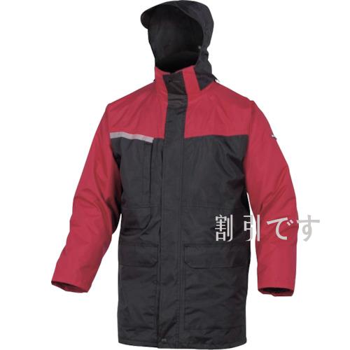 デルタプラス　ＡＬＡＳＫＡ２　防寒ジャケット　マイナス２０度環境対応　フード取り外し可　赤／黒　Ｌサイズ　