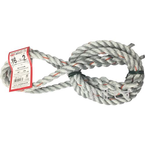 ユタカメイク　台付ロープ　ＰＥ＆ＰＰ混紡ロープ　１６ｍｍＸ２ｍ　