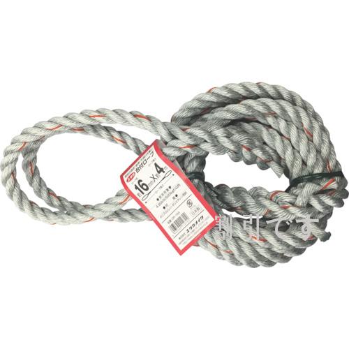 ユタカメイク　台付ロープ　ＰＥ＆ＰＰ混紡ロープ　１６ｍｍＸ４ｍ　