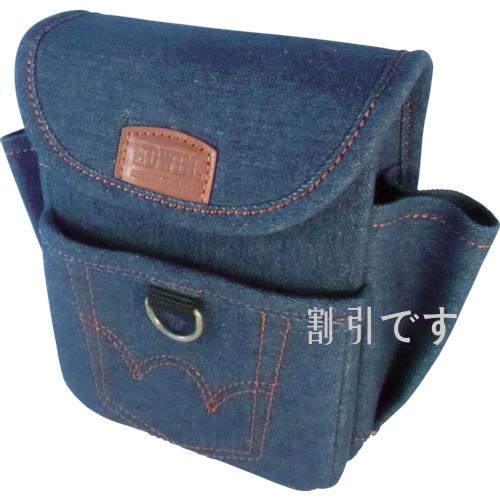 ＥＤＷＩＮ　腰袋　ツールケース　ウエストバッグ　小型フタ付き　ブルー　１５０×７０×１８５ｍｍ　
