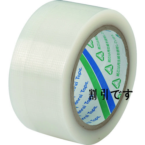リンレイテープ　クロス粘着テープ　包装用バイオクロステープ　ＥＦ６７２　５０×２５　厚さ１．１６　半透明　