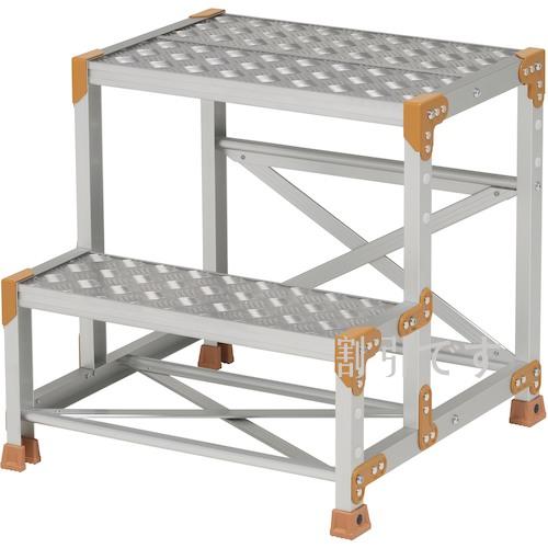 ピカ　作業台　ＦＧＣ型　２段Ｗ６００×Ｄ４００×Ｈ６００　踏面縞板タイプ　