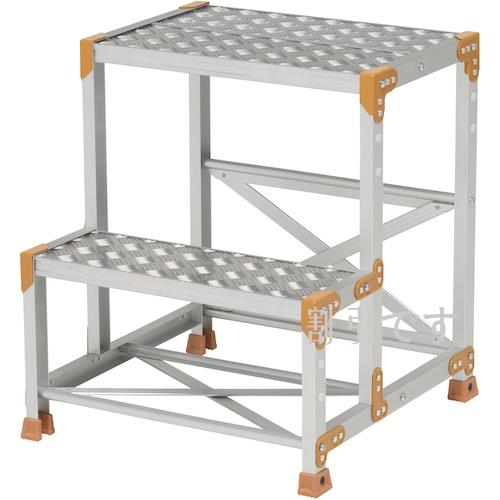 ピカ　作業台　ＦＧＣ型　２段Ｗ６００×Ｄ４００×Ｈ７００　踏面縞板タイプ　