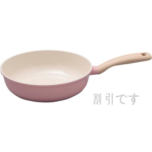 ＩＲＩＳ　セラミックフライパン炒めなべ２６ｃｍ　ピンク　