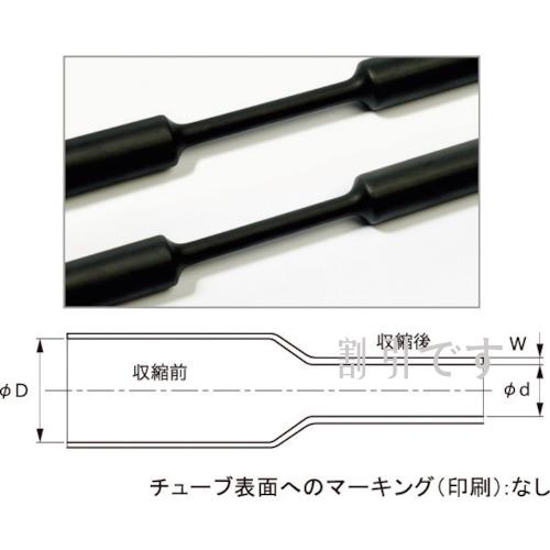 ＪＡＰＰＹ　熱収縮チューブ　黒　適用電線サイズΦ１．２～１．８　