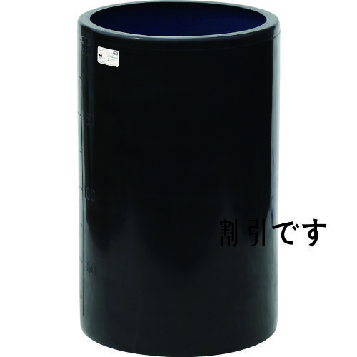 スイコー　ＭＨ型　開放円筒型容器２００Ｌ　黒　